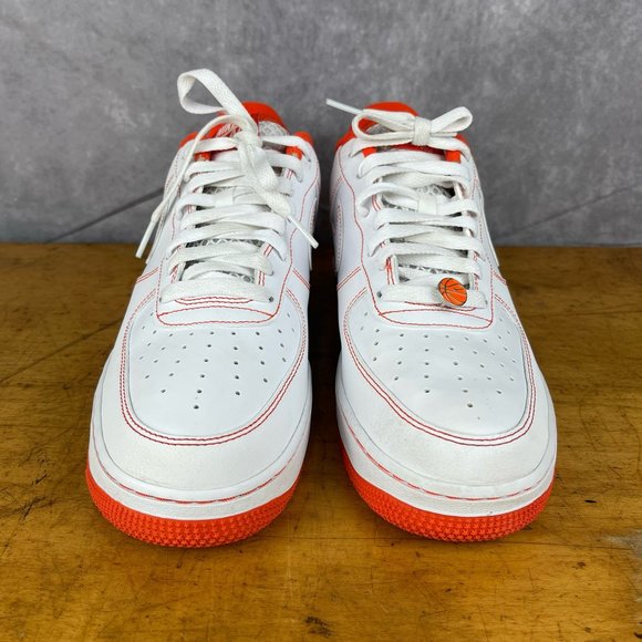Nike Air Force 1 Low CT2585-100 Rucker Park White Team Orange Size 9.5 Sneakers